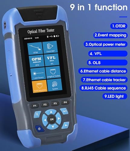 D YEDEMC Mini-Pro 1310/1550nm SM OTDR Mulit-Function Tester Built in OPM/OLS / RJ45 Test/VFL Test Rang 5m-60Km Dynamic Range 